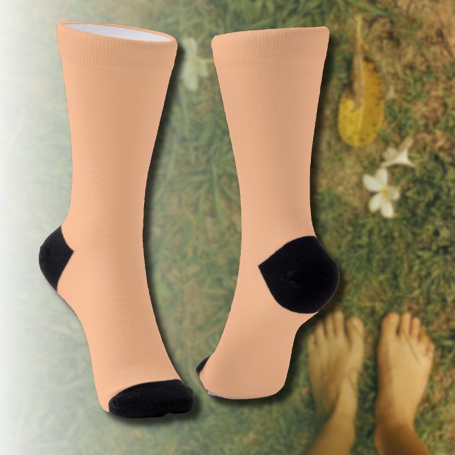 Trendy Color Peach Fuzz Solid Color | elegant Socken (Von Creator hochgeladen)