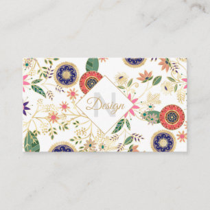 Trendy Colorado Folklore Floral Original Golden De Visitenkarte