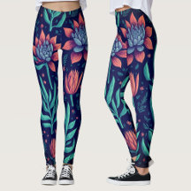 Trendy Colorful Garden Succules Blumenmuster