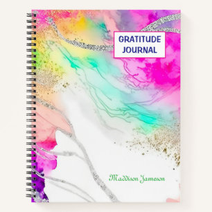 Trendy Colorful GlitterDankbarkeit Journal for Wom Notizbuch