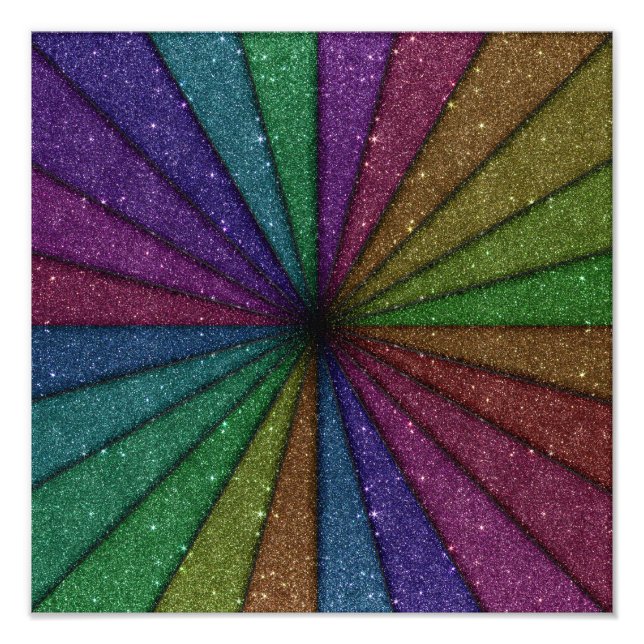 Trendy Colorful Glitzer Explosion Fotodruck (Vorne)
