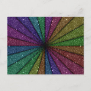 Trendy Colorful Glitzer Explosion Postkarte