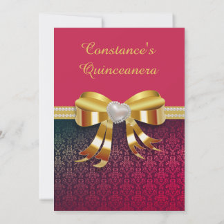 Trendy Colorful Muster Quinceanera Einladung