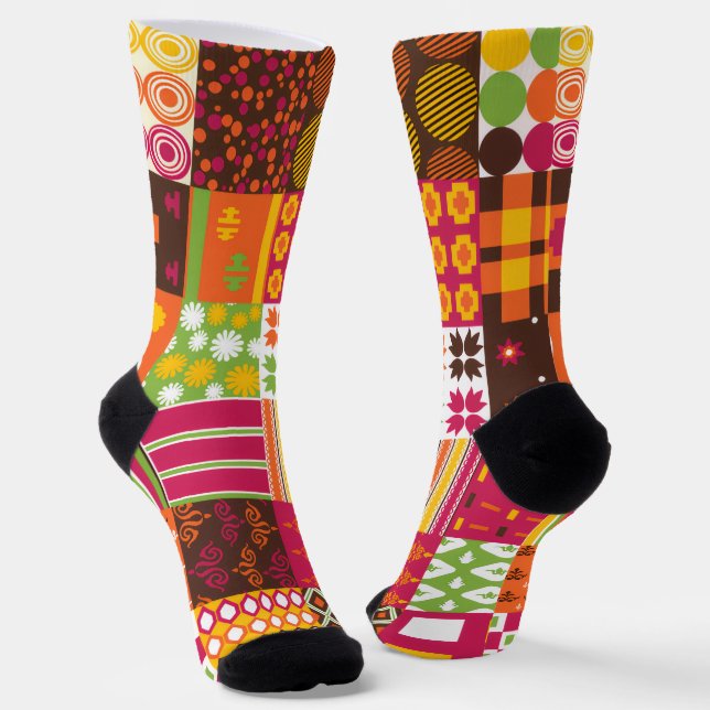 Trendy Colorful Patterned Hollowing Socken (Gewinkelt)