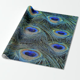 Trendy Colorful Peacock Feathers Geschenkpapier
