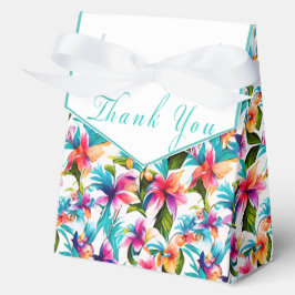 Trendy Colorful Tropical Watercolor Botanisch Geschenkschachtel