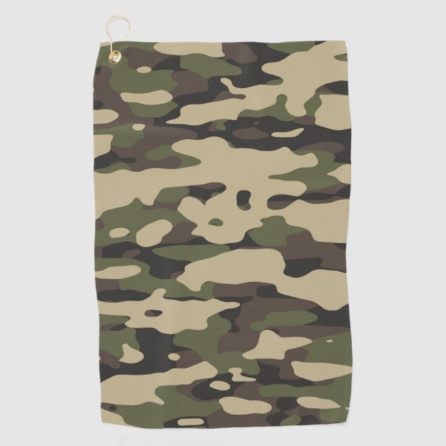 Trendy Colors Camouflage Abstraktes Muster Golfhandtuch (Vorderseite)