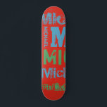 Trendy Colorways Typografie Word Cloud Skateboard<br><div class="desc">Designerskateboard in Rot-, Normal- und Hellgrün-Tönen. Der Effekt dieses trendigen, auf Straßentext basierenden Designs hängt von der Länge Ihres Namens ab. Wählen Sie "Klicken, um weiter anzupassen" am unteren Ende der "Personalisieren Sie diese Vorlage", um das gewollt Aussehen zu erhalten. Sie können den Hintergrund und/oder Text auch beliebig gewollt Farbe...</div>