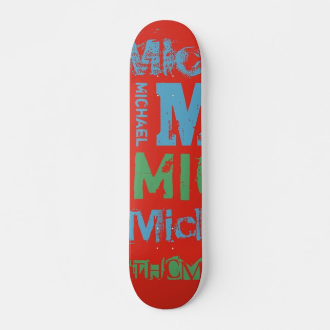 Trendy Colorways Typografie Word Cloud Skateboard (Vorne)
