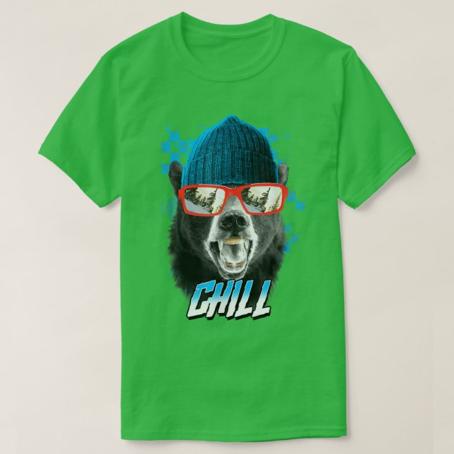 Trendy Cool Bear Chill Poster  T-Shirt (Design vorne)
