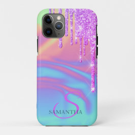 Trendy Cool Glitzer Tropfens Ombre Holographic Case-Mate iPhone Hülle