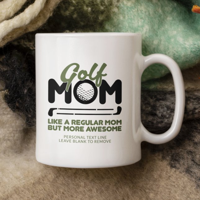 Trendy Cool "GOLF MAMA" Grüner Typografie-Pint Kaffeetasse (Von Creator hochgeladen)
