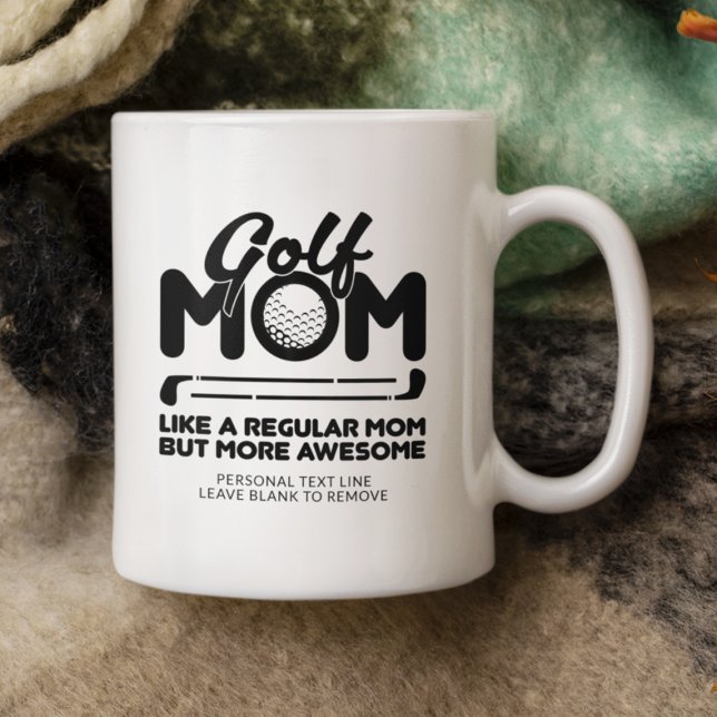 Trendy Cool "GOLF MAMA" Typografie Pint Kaffeetasse (Von Creator hochgeladen)