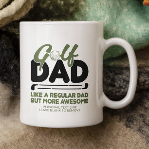 Trendy Cool "GOLF VATER" Green Typografy Pint Kaffeetasse