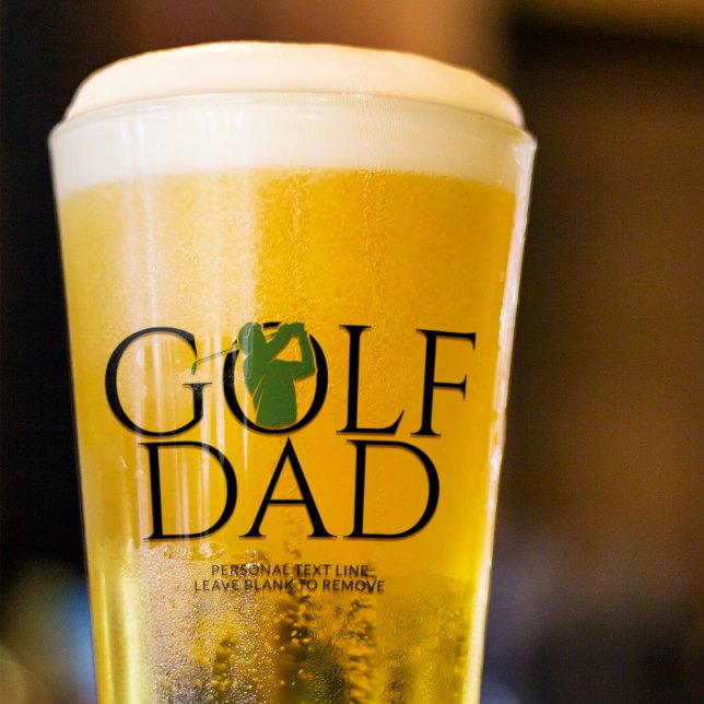 Trendy Cool "GOLF VATER" Grüner Pint Glas (Von Creator hochgeladen)