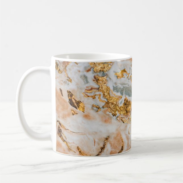 Trendy Cool Marble Gold Touch Kaffeetasse (Links)