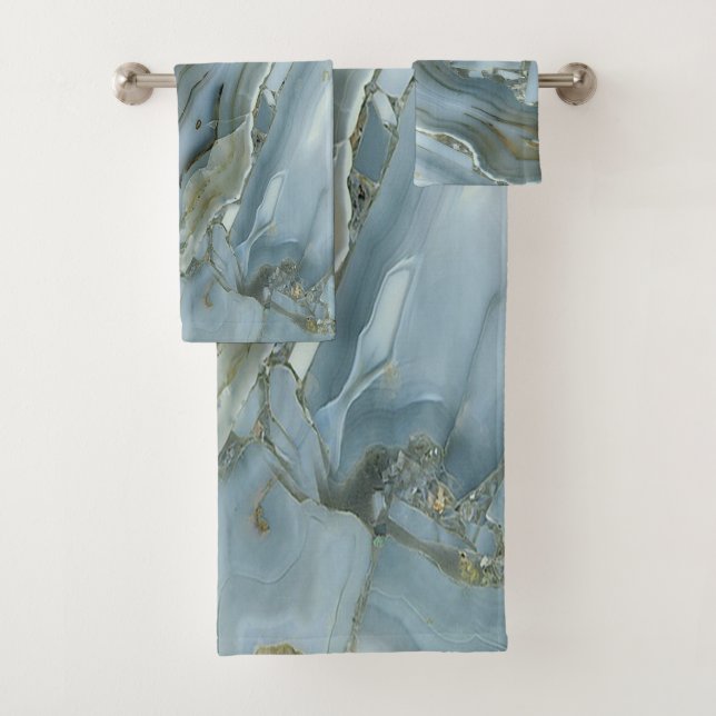 Trendy Cool Marble Pattern Badhandtuch Set (Insitu)