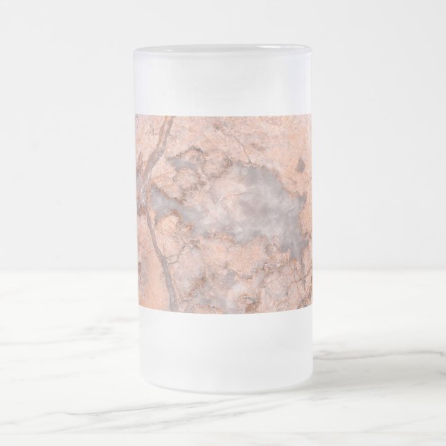 Trendy Cool Marble Stone Texture Mattglas Bierglas (Mittel)