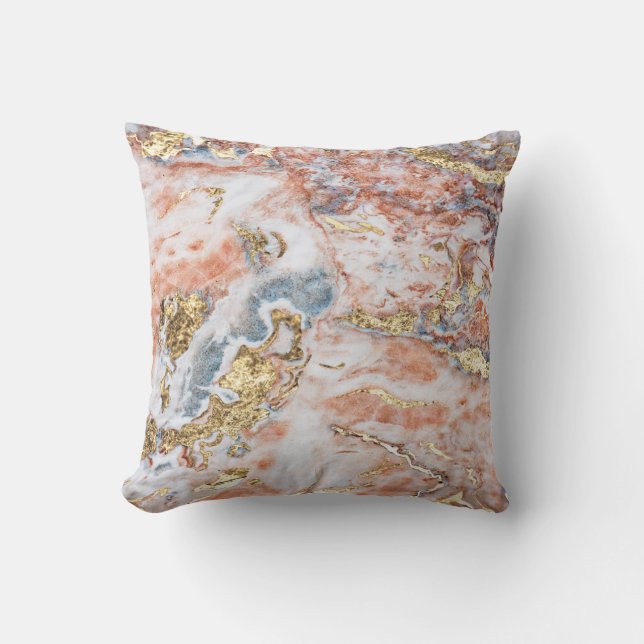 Trendy Cool Ombre Marble Stone Texture Kissen (Vorderseite)