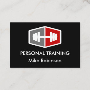 Trendy Cool Personal Trainer Fitness Visitenkarte