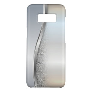 Trendy Cool Silver Glitzer - Personalisiert Case-Mate Samsung Galaxy S8 Hülle
