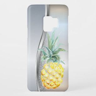 Trendy Cool Silver Glitzer Wasserfarbene Ananas Case-Mate Samsung Galaxy S9 Hülle