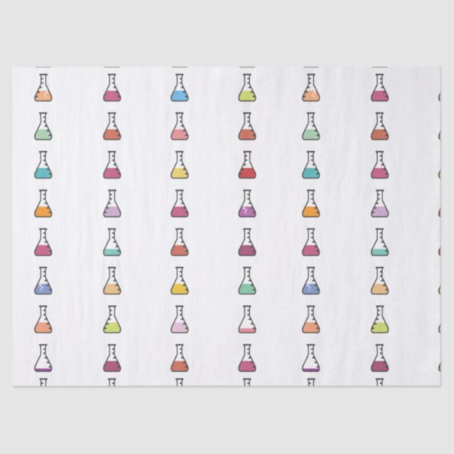 Trendy coole Chemie-Becherillustration Seidenpapier (Vorderseite)