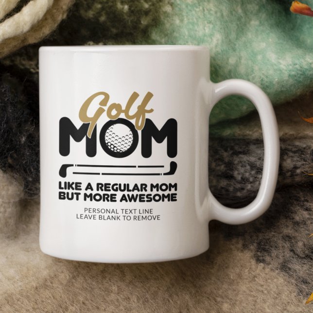 Trendy Coole "GOLF MAMA" Goldtypografie Pint Kaffeetasse (Von Creator hochgeladen)