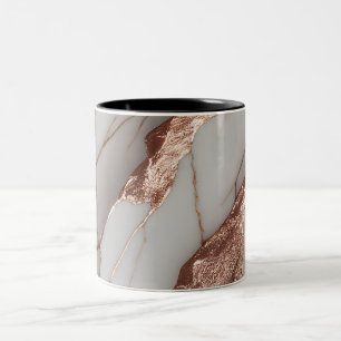Trendy Copper Glitzer Marmor Zweifarbige Tasse