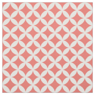 Trendy Coral Diamond Lattice Muster Stoff