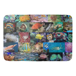 Trendy Coral Reef Marine Life: Fische und Tiere Badematte