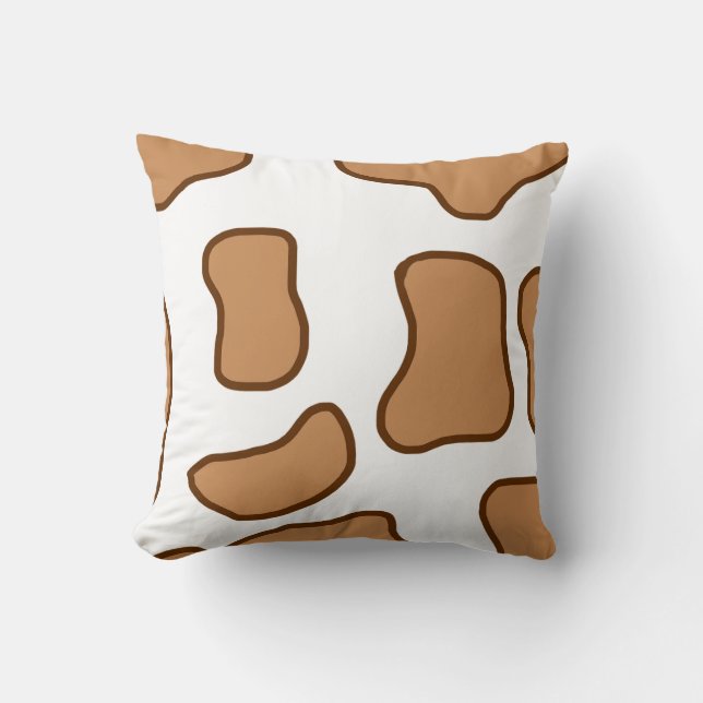 "Trendy Cow Print Throw Kissen - Modernes Bauernha (Vorderseite)
