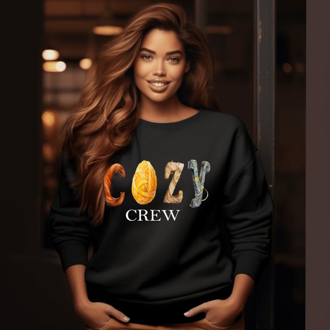 Trendy "COZY CREW" Saisonale Herbst-Winter Sweatshirt ("Cozy Crew" Trendy Seasonal Fall Sweatshirt)