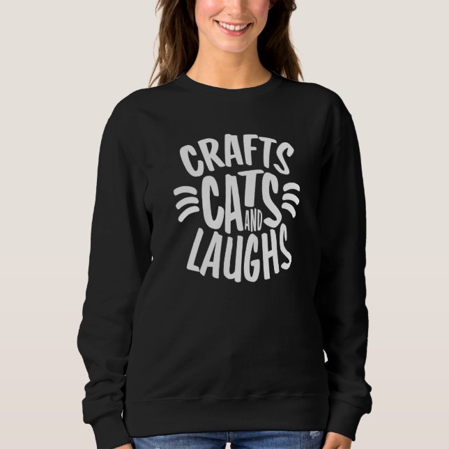 Trendy Crafts Cats and Laughs Whiskers Sweatshirt (Vorderseite)