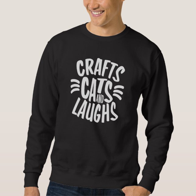 Trendy Crafts Cats and Laughs Whiskers Sweatshirt (Vorderseite)