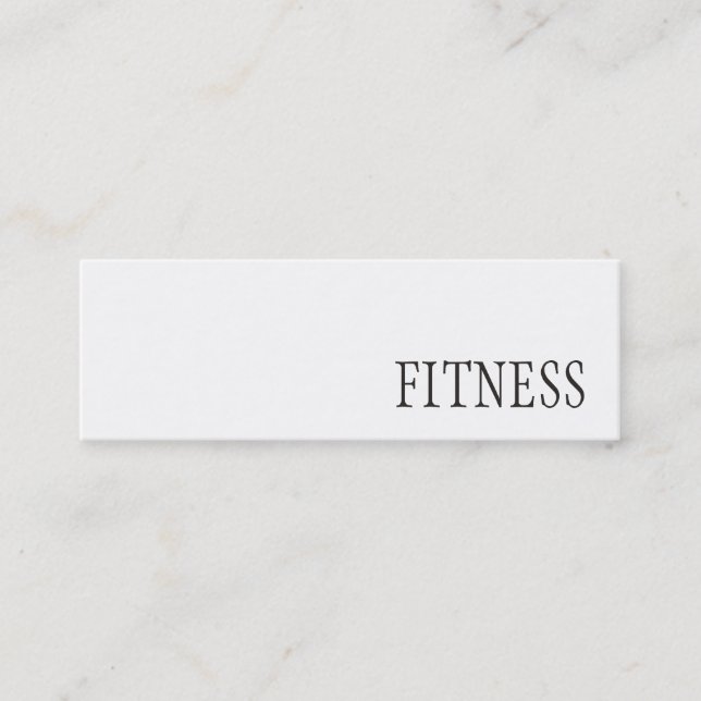 Trendy Creative Fitness Sport Business Card Mini Visitenkarte (Vorderseite)