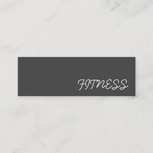 Trendy Creative Gray Fitness Sport Business Card Mini Visitenkarte