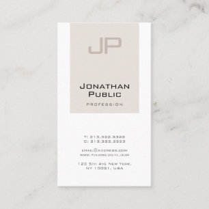 Trendy Creative Monogram Beruflich Sleek Schlicht Visitenkarte