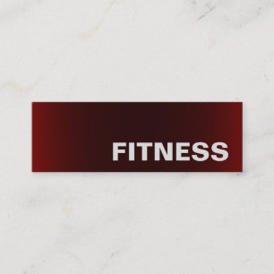 Trendy Creative Red Fitness Sport Business Card Mini Visitenkarte