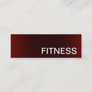Trendy Creative Red Fitness Sport Business Card Mini Visitenkarte