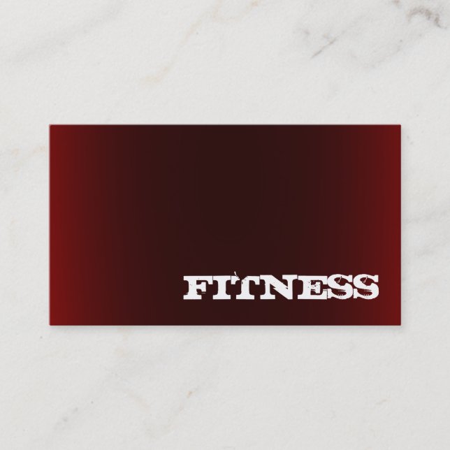 Trendy Creative Red Fitness Sport Business Card Visitenkarte (Vorderseite)