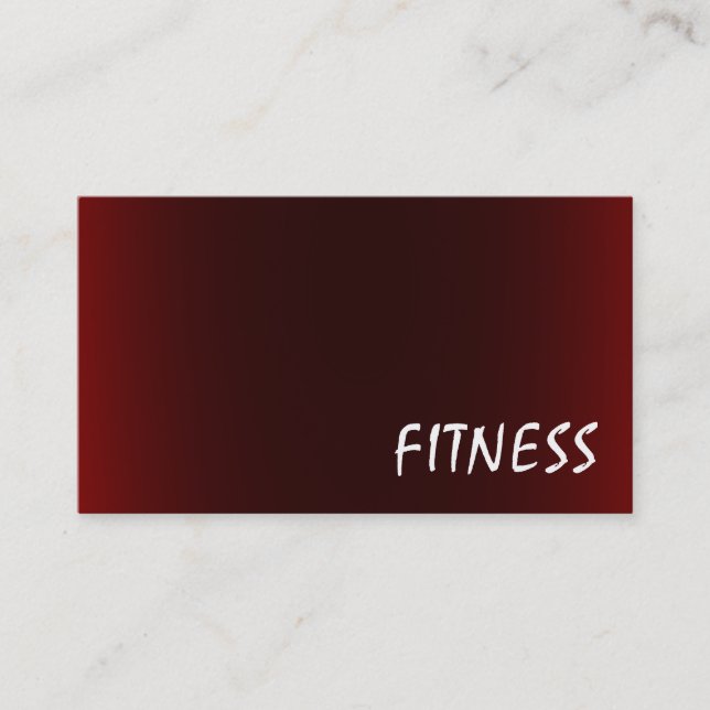 Trendy Creative Red Fitness Sport Business Card Visitenkarte (Vorderseite)