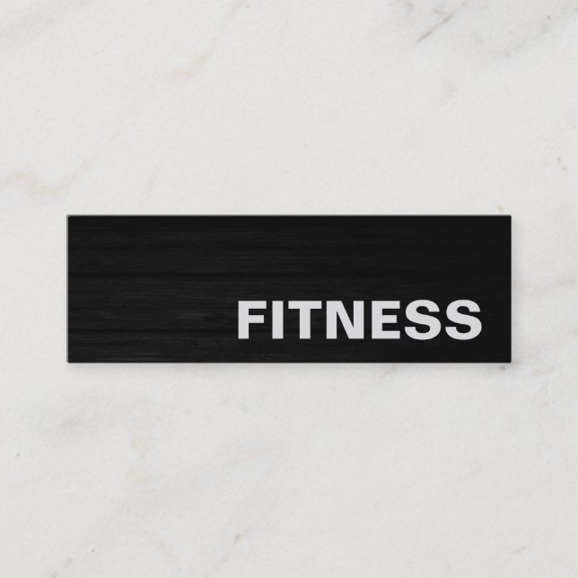 Trendy Creative Wood Fitness Sport Business Card Mini Visitenkarte (Vorderseite)