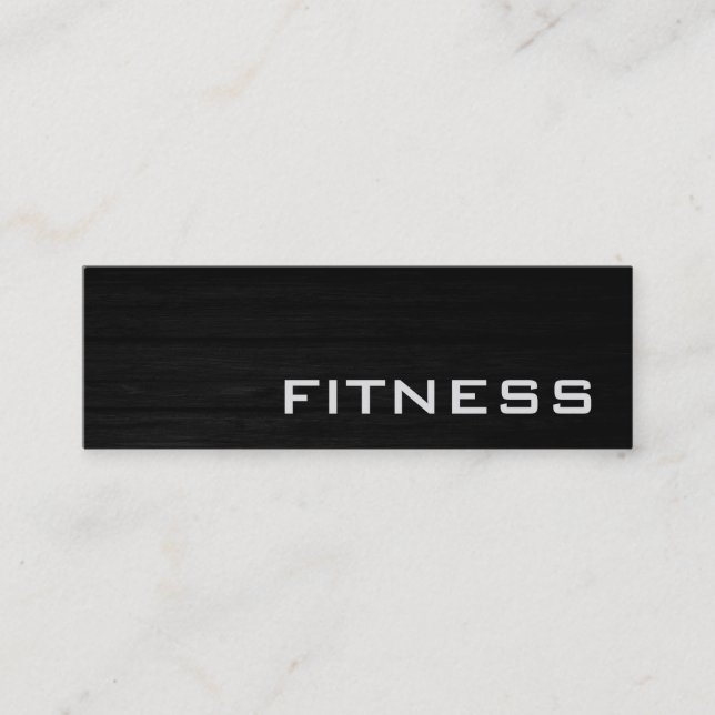 Trendy Creative Wood Fitness Sport Business Card Mini Visitenkarte (Vorderseite)