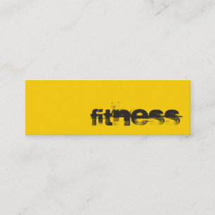 Trendy Creative Yellow Fitness Sport Business Card Mini Visitenkarte