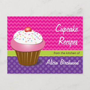 Trendy Cupcake Rezept Postkarte