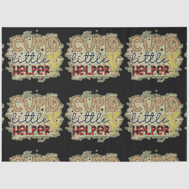 Trendy Cupid Valentinstag Seidenpapier (Vorderseite)