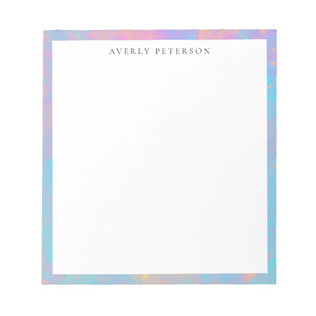 Trendy Cute Pastel Abstract Border Custom Notizblock (Vorderseite)