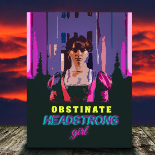 Trendy Cyberpunk Obstinate Headstrong Girl Postkarte