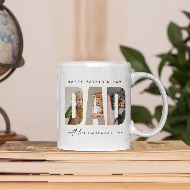 Trendy DAD Custom Photo Collage Kaffeetasse (Von Creator hochgeladen)